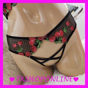 💗👙Victoria's secret cherry embroidery open back panty👙💗